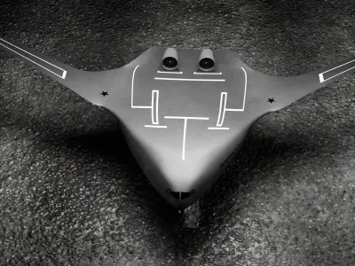 futuristic stealth jet drone  Concept Military Aircraft 3D Model 3D model