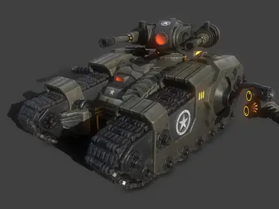 Sci-fi tank Free low-poly 3D model
