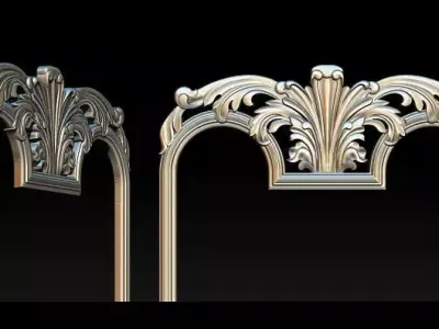 3D Frame - Wood Carving STL Model for CNC Router 3D print model order