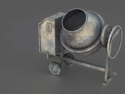 CONCRETE MIXER Low-poly 3D model order