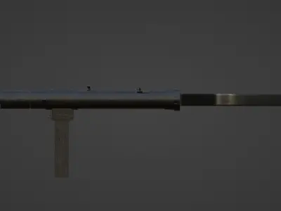 WW2 Sten MK 2 - Game Ready Low-poly 3D model