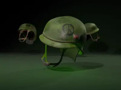 WAR HELMET Free low-poly 3D model