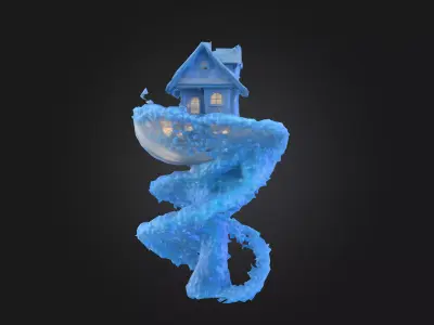 Noahs Ark Original Dna 3d model Low-poly 3D model