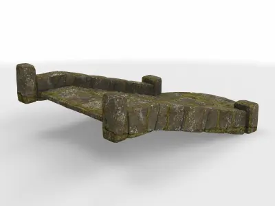 staircase ancient 04  3D model