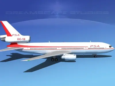 Douglas DC-10 PSA 3D model
