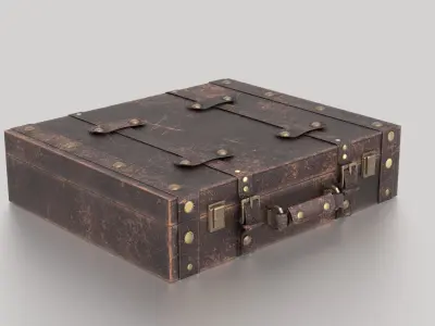Vintage Suitcase  Low-poly 3D model