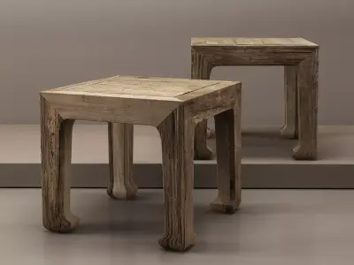 17th C Ming Dynasty Side Table 3D model