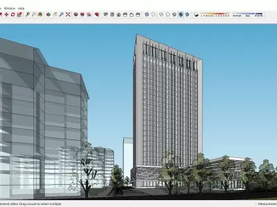 Sketchup Office building H1 3D model