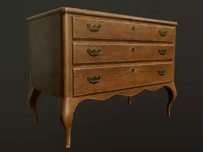 Antique commode - PBR Game Ready Low-poly 3D model