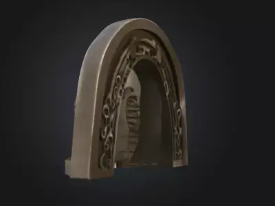 Stone Guardian Low-poly 3D model