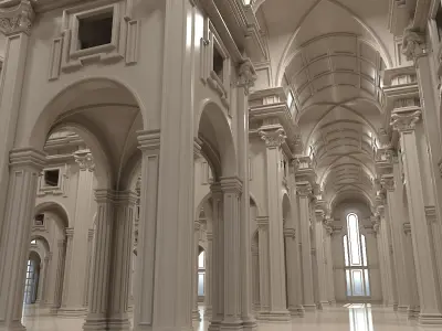 Classical Historic Interior Scene 319 3D model