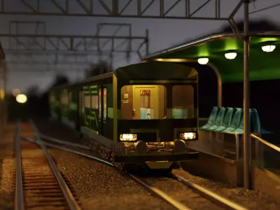 Dusk Train 3D model