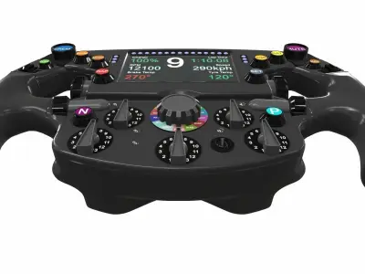 Car f1 steering wheel 4 min 3D model