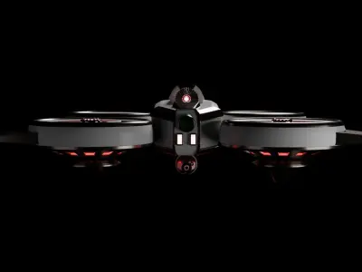 Sci-fi Drone with camera  Low-poly 3D model