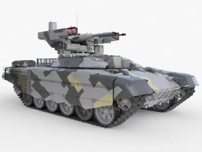 Tank Terminator BMPT 72  3D Model Pack