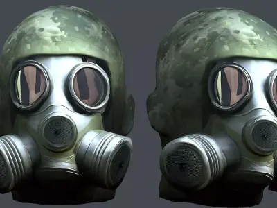 Helmet 3d model military combat Military Low-poly Low-poly 3D model 14