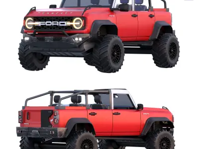 OFF ROAD FORD  Branco 3D model