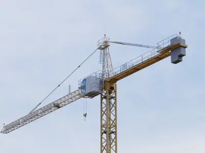 Hammerhead Tower Crane 7 - Construction Crane 3D model