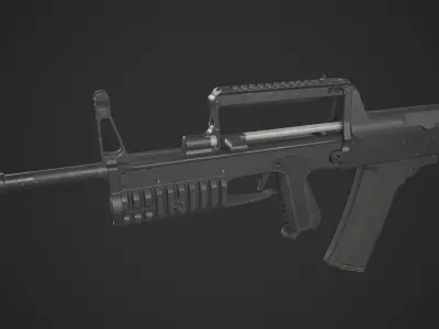 A-91 Bullpup Rifle Low-poly 3D model