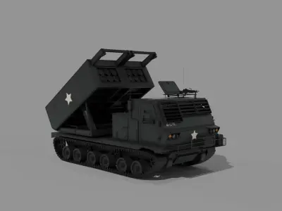 mrls rocket artillery 3D model