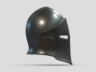 Medieval Helmet 04 Low Poly PBR Realistic Low-poly 3D model