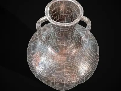 Metal Silverware Pitcher  Low-poly 3D model