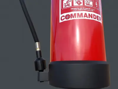 Fire extinguisher Low-poly 3D model 16