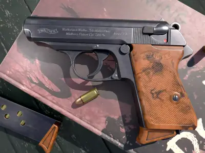  Walther PPK Low-poly 3D model