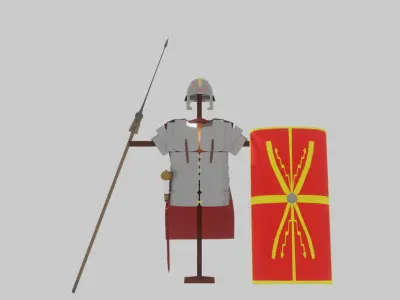 Acient Roman Armor Set Low-poly 3D model