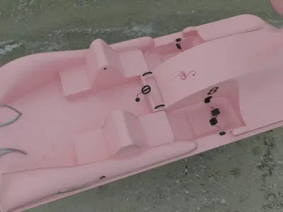 Flamingo Pedal Boat 3D model