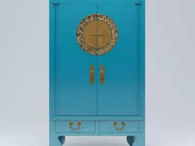 CHINESE WEDDING CABINET Low-poly 3D model