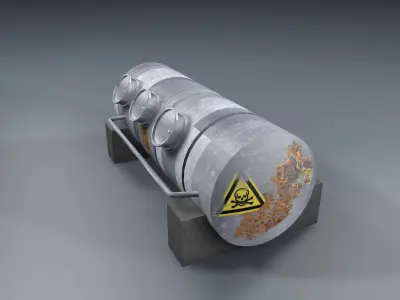 chemical tank - Industrial Tank Free low-poly 3D model