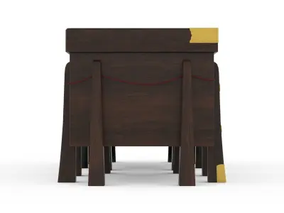 Medieval Samurai Armor Chest Low-poly 3D model