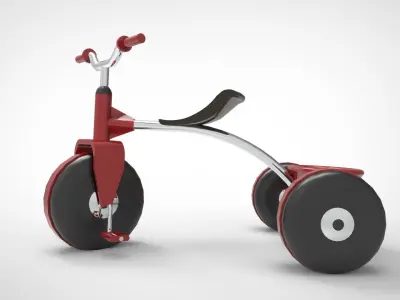 Kids Bicycle Low-poly 3D model