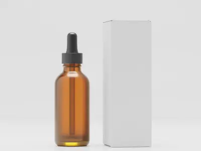 Dropper Bottle With Box 3D model