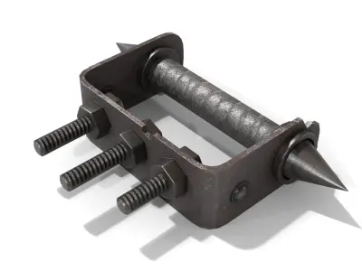 Homemade Brass Knuckles Low-poly 3D model