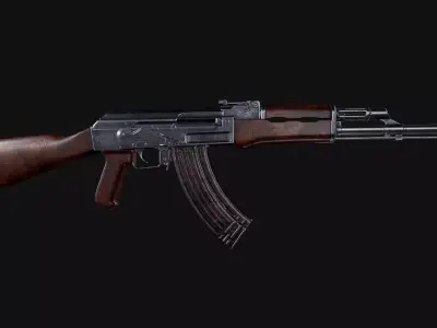 AK47 Rifle Free low-poly 3D model