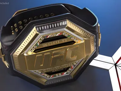 UFC Heritage Championship Belt 3D model purchase