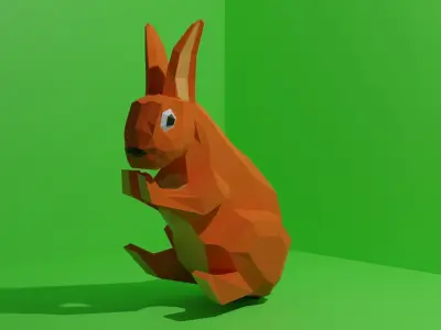 Rabbit Low-poly 3D model Low-poly 3D model