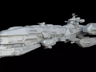 Space Battle Cruiser 3D model