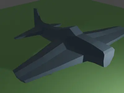 LowPolyAirPlane fighter jet Free low-poly 3D model