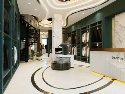 Boutique interior full complect 3D model