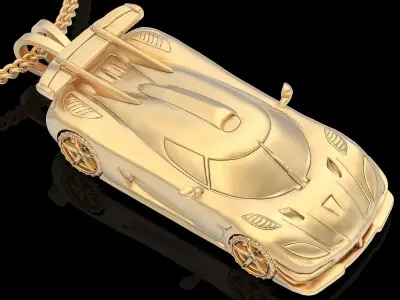 Car pendant gold printable jewelry 3D  printable model 3D print model purchase
