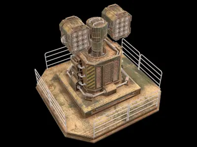 Rusty Turret-1-V2 3D model