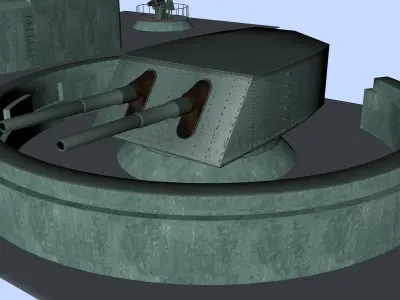 Gun emplacement 3D model