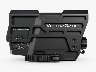 Solar Power Red Dot Sight - 002 Low-poly 3D model