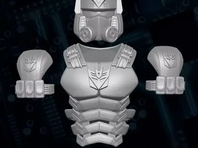 Decepticons Armor Fan Art 3D Printable Files for Action Figures 3D print model purchase