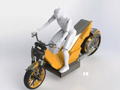 Electric Scooter Bike 3D model
