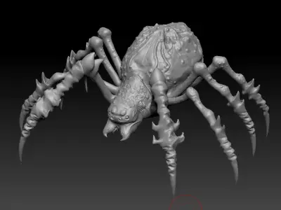 Free High Poly Giant Spider - The Demon Face - Ngchipv Free 3D model