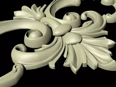 Central decor ornament for furniture 3D model 1154